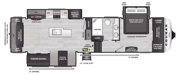 2024 KEYSTONE COUGAR 316RLS, , floor-plans-day image number 0